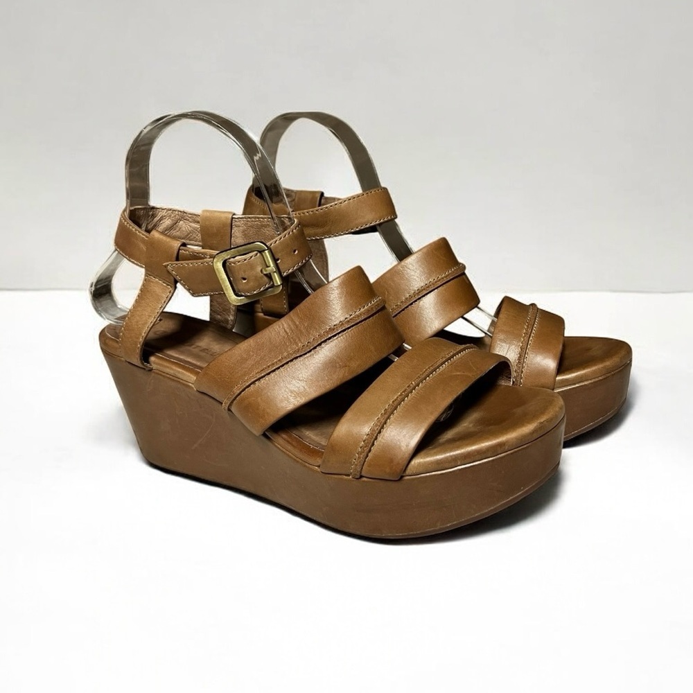 🌻Chocolat Blu Wave Dark Brown Leather Sandals | Size 9